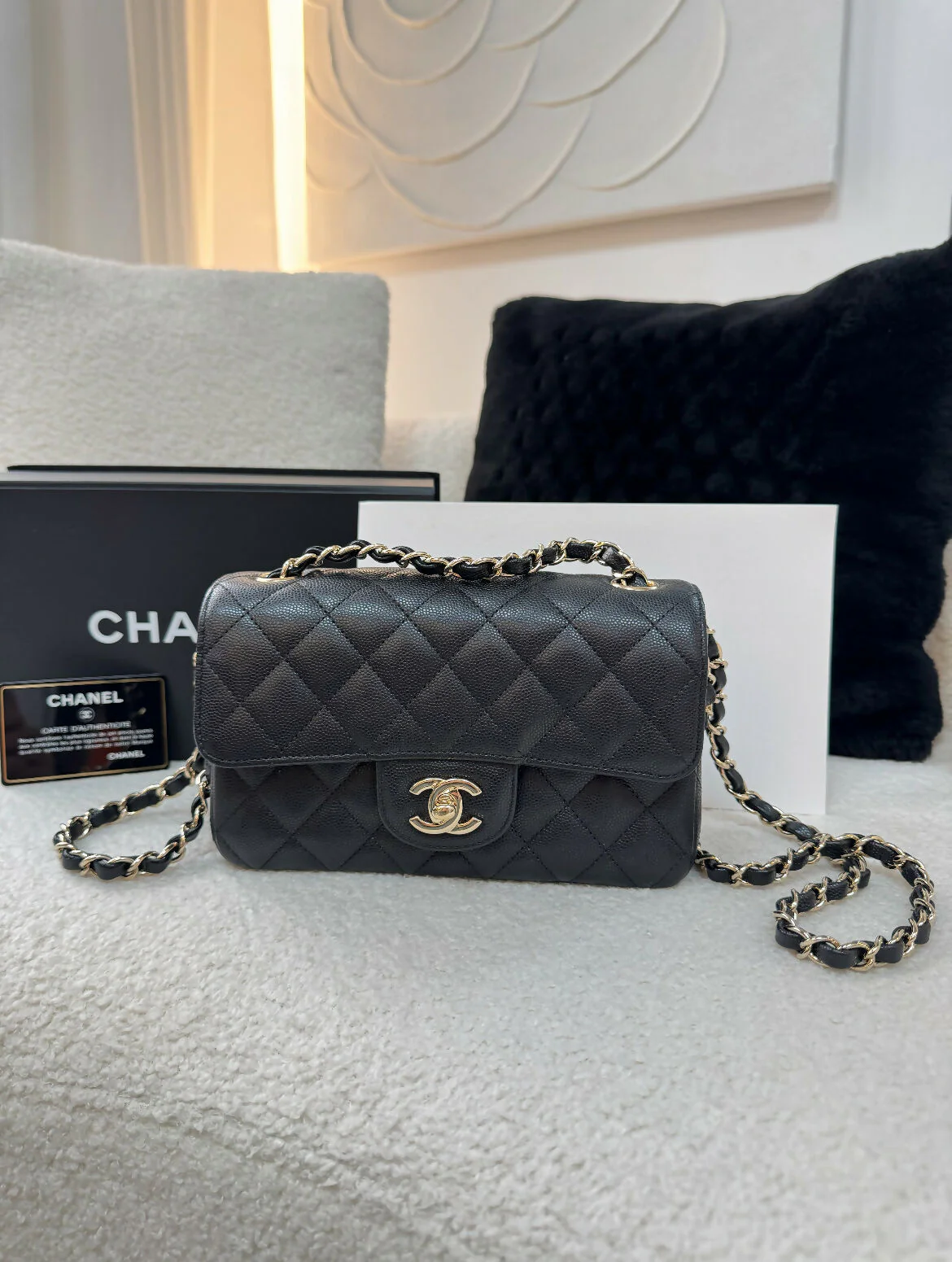 Chanel(17)Small Classic Flap Caviar Bag