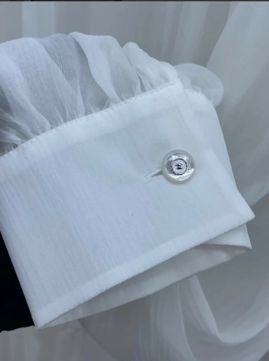 Chanel 25S silk white shitt - Image 3