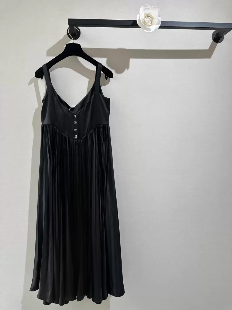 Chanel 24K black silk slip dress - Image 3
