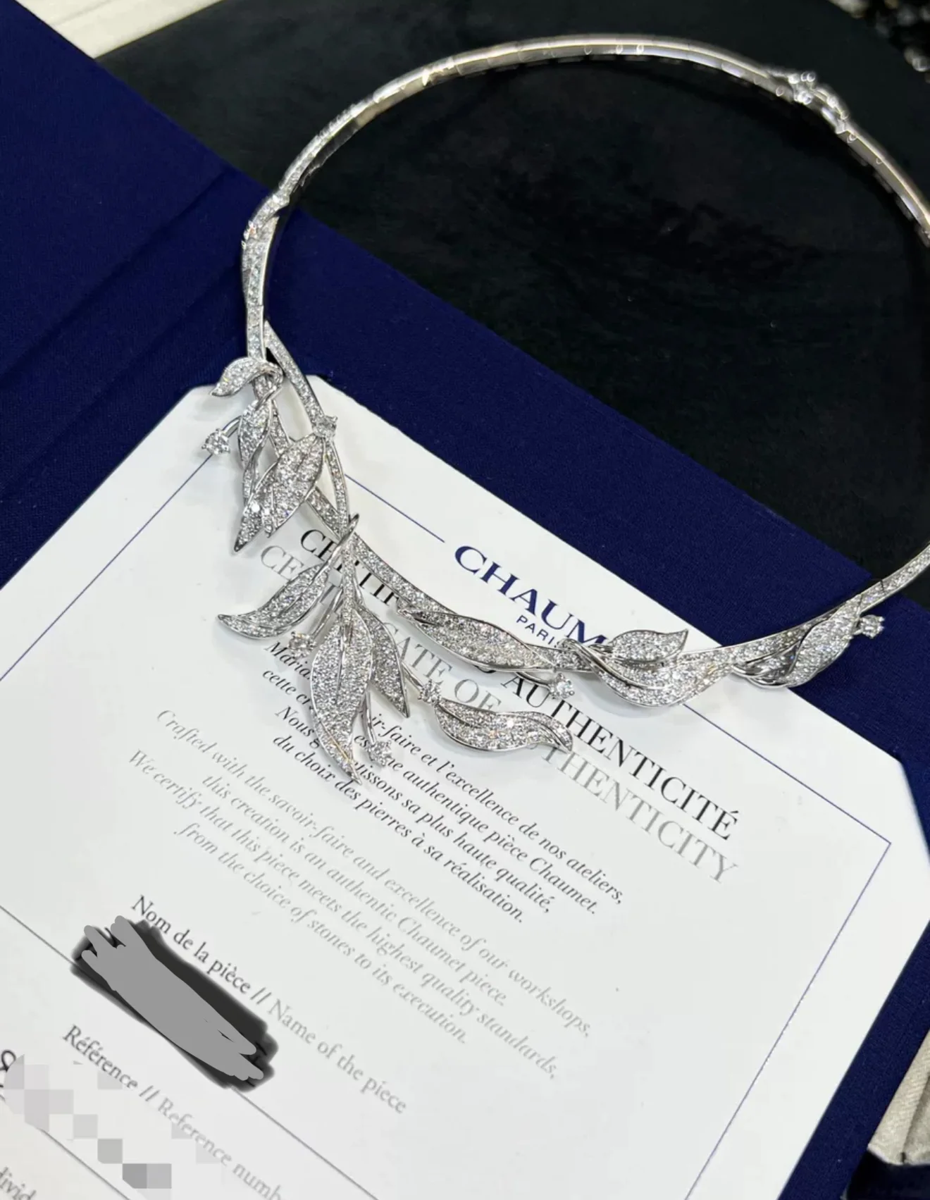 Chaumet LAURIER NECKLACE White gold, diamonds - Image 4