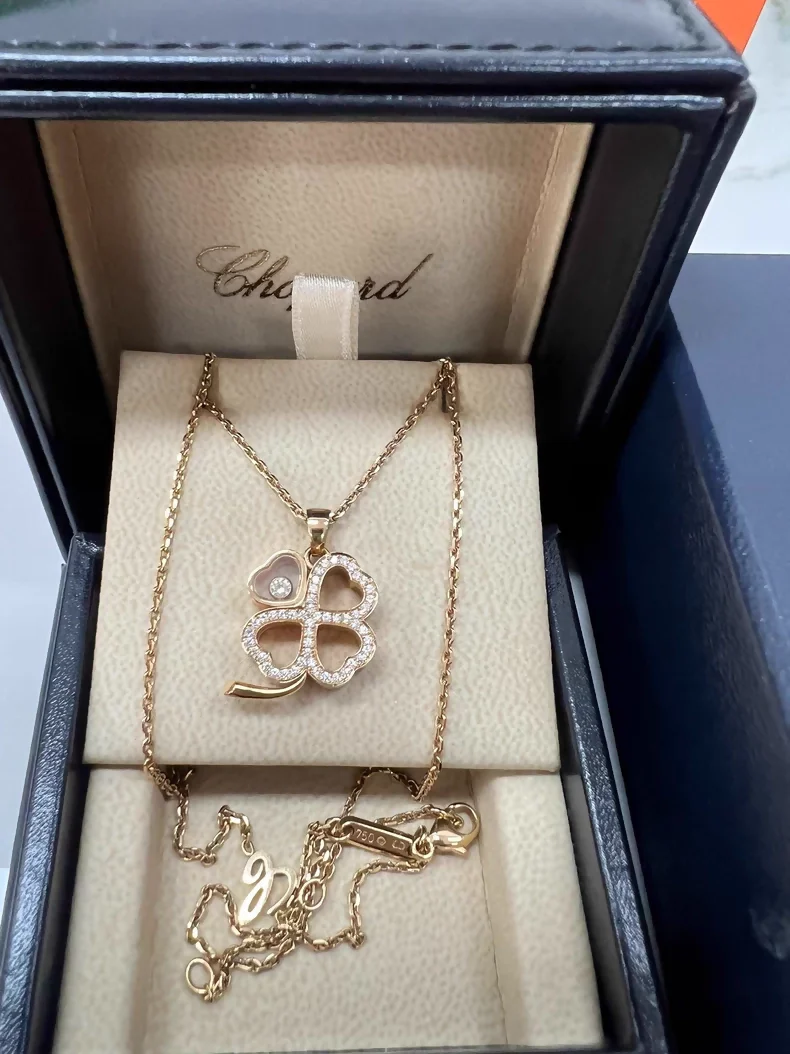 Chopard Diamonds rose gold four-leaf clover necklace - Image 3