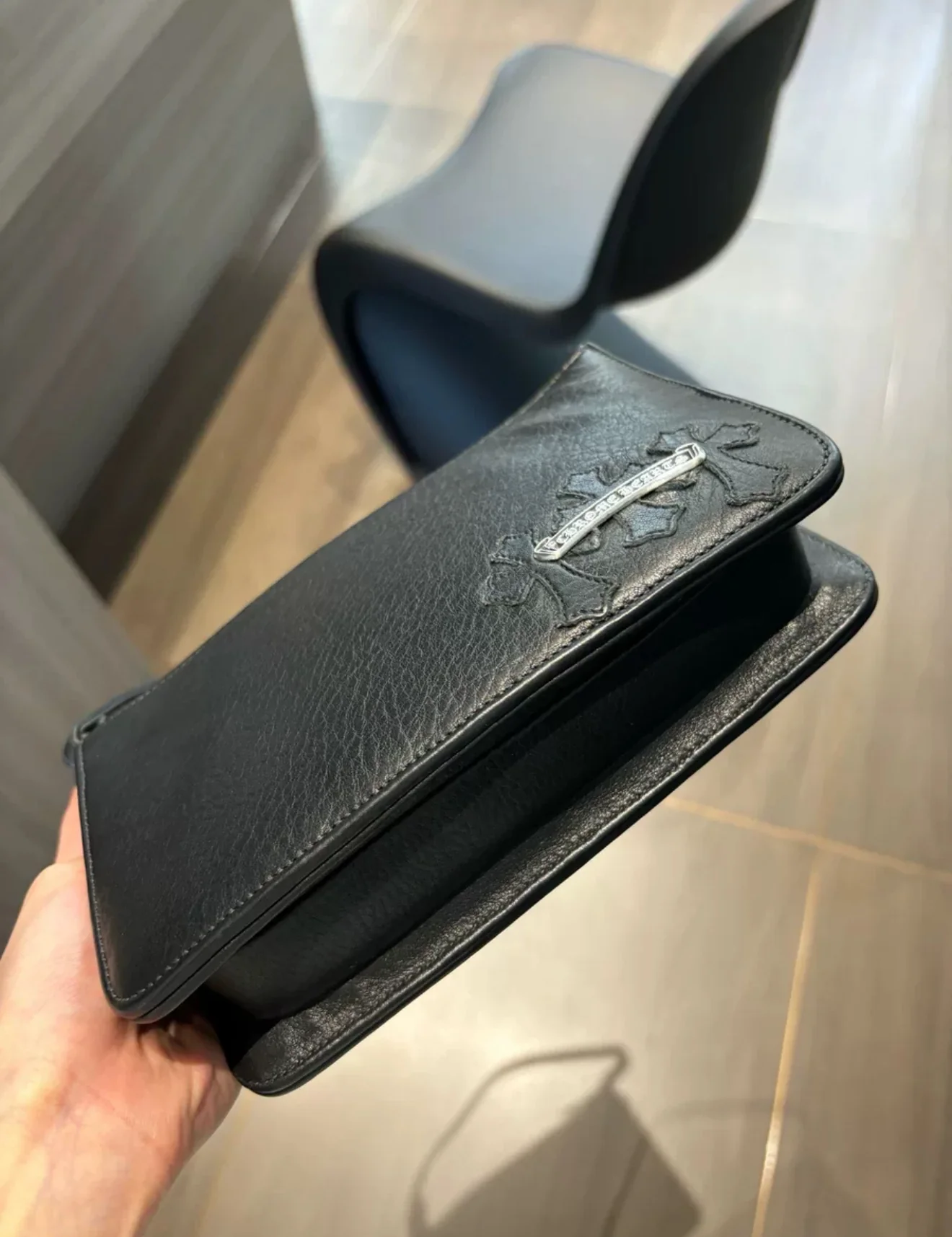Chrome Hearts Black Leather small shoulder bag - Image 2