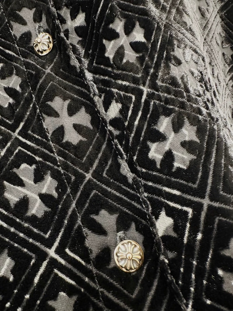 Chrome Hearts black velvet shirt - Image 4