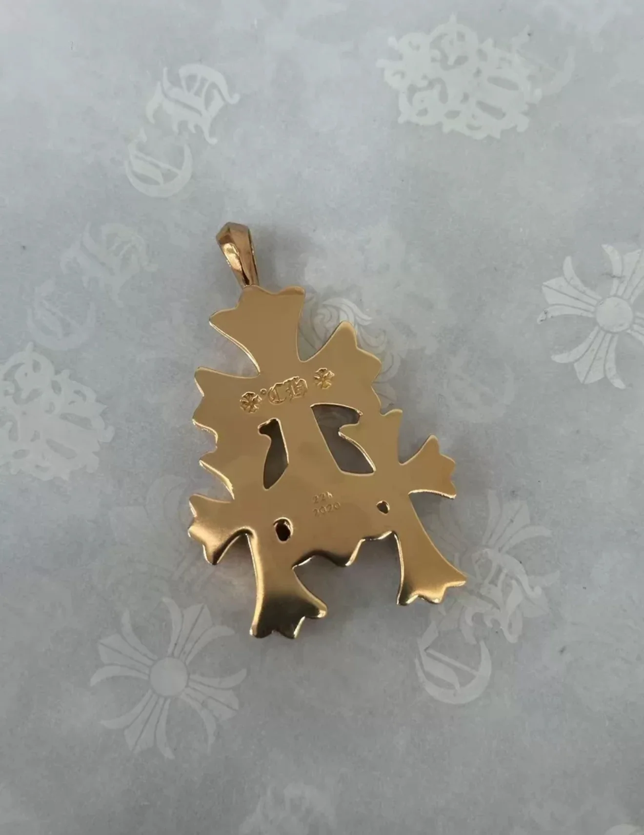 CHROME HEARTS TRIPLE CH CROSS DIAMOND PENDANT - Image 2