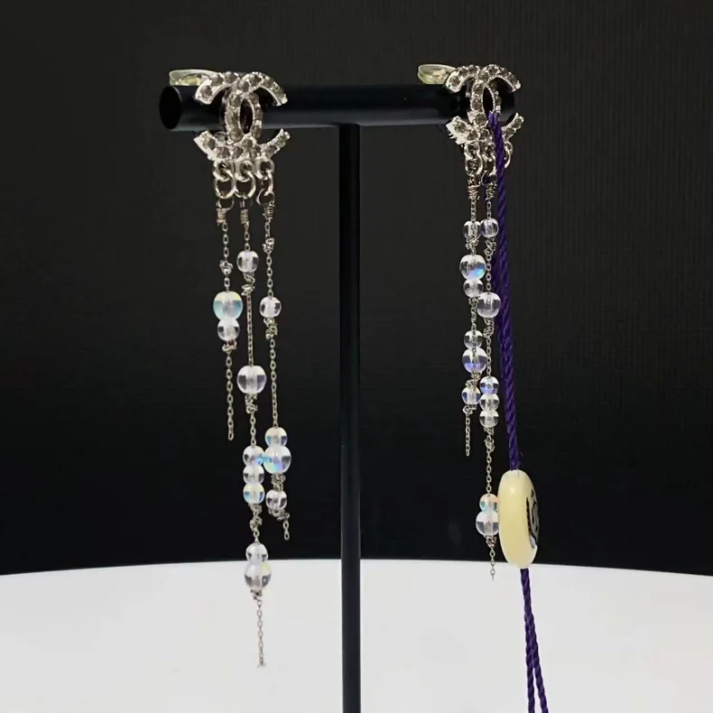 Chanel long double CC earrings - Image 2