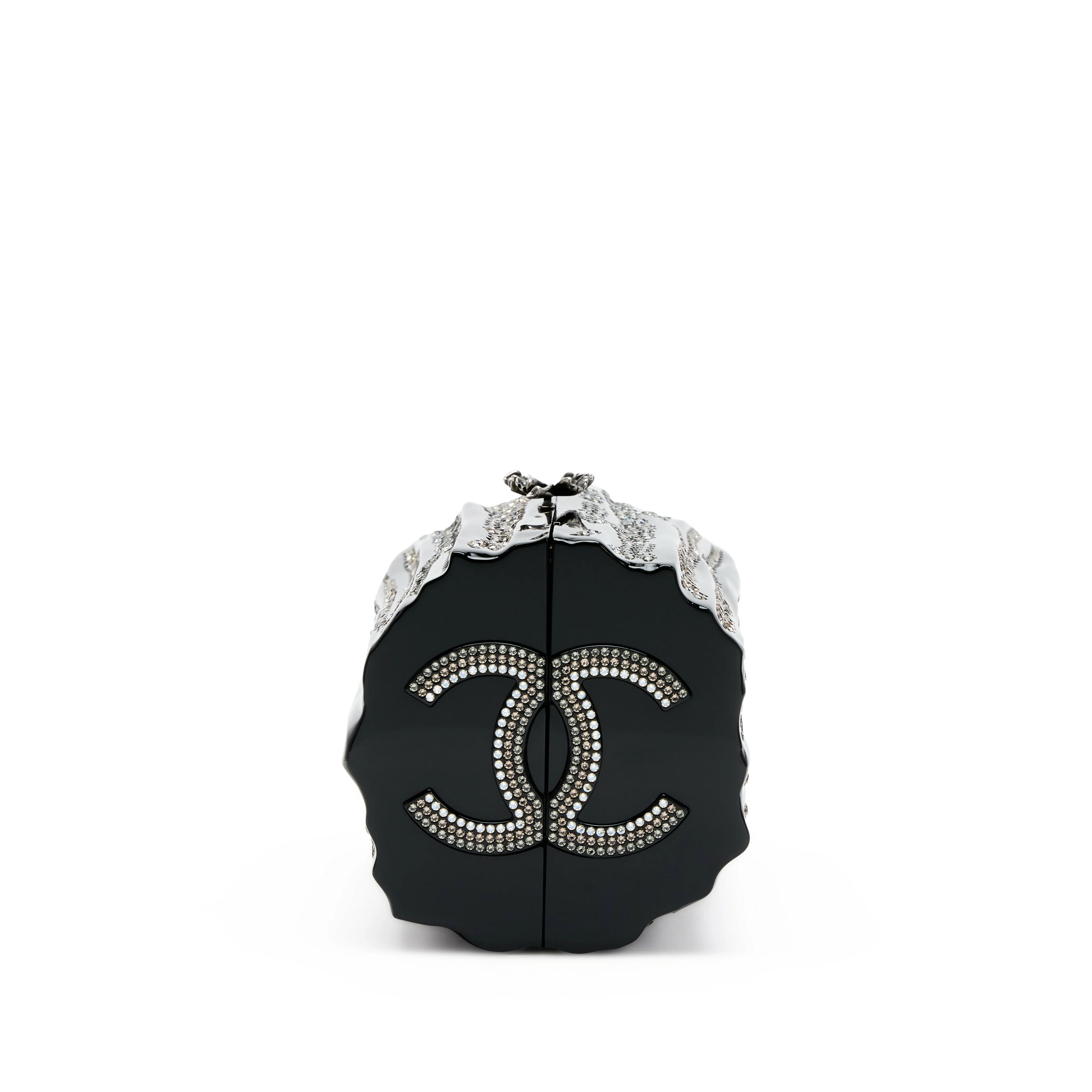 Chanel Black Plexiglass Strass CC Minaudière – 2018 - Image 2