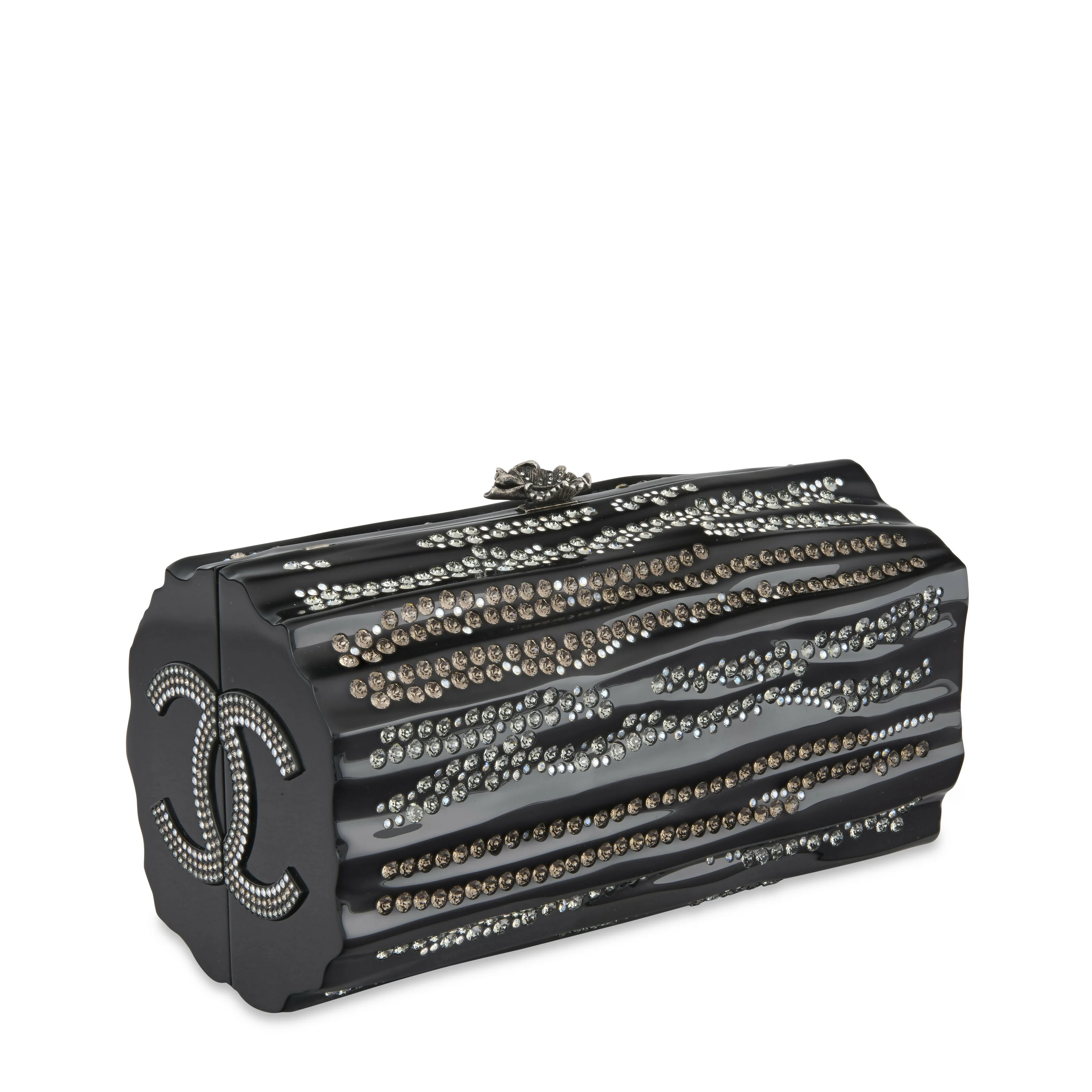 Chanel Black Plexiglass Strass CC Minaudière – 2018 - Image 3