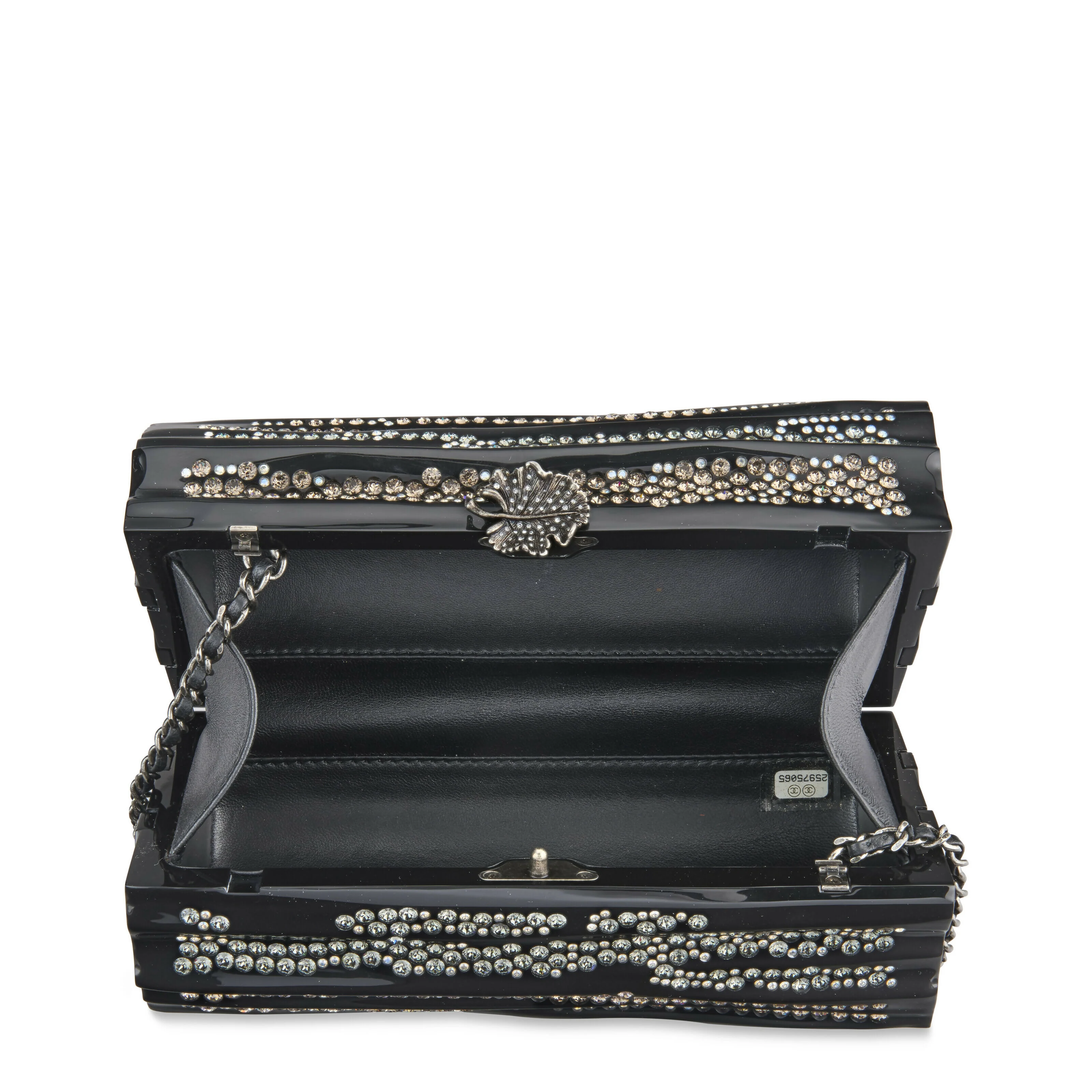 Chanel Black Plexiglass Strass CC Minaudière – 2018 - Image 4