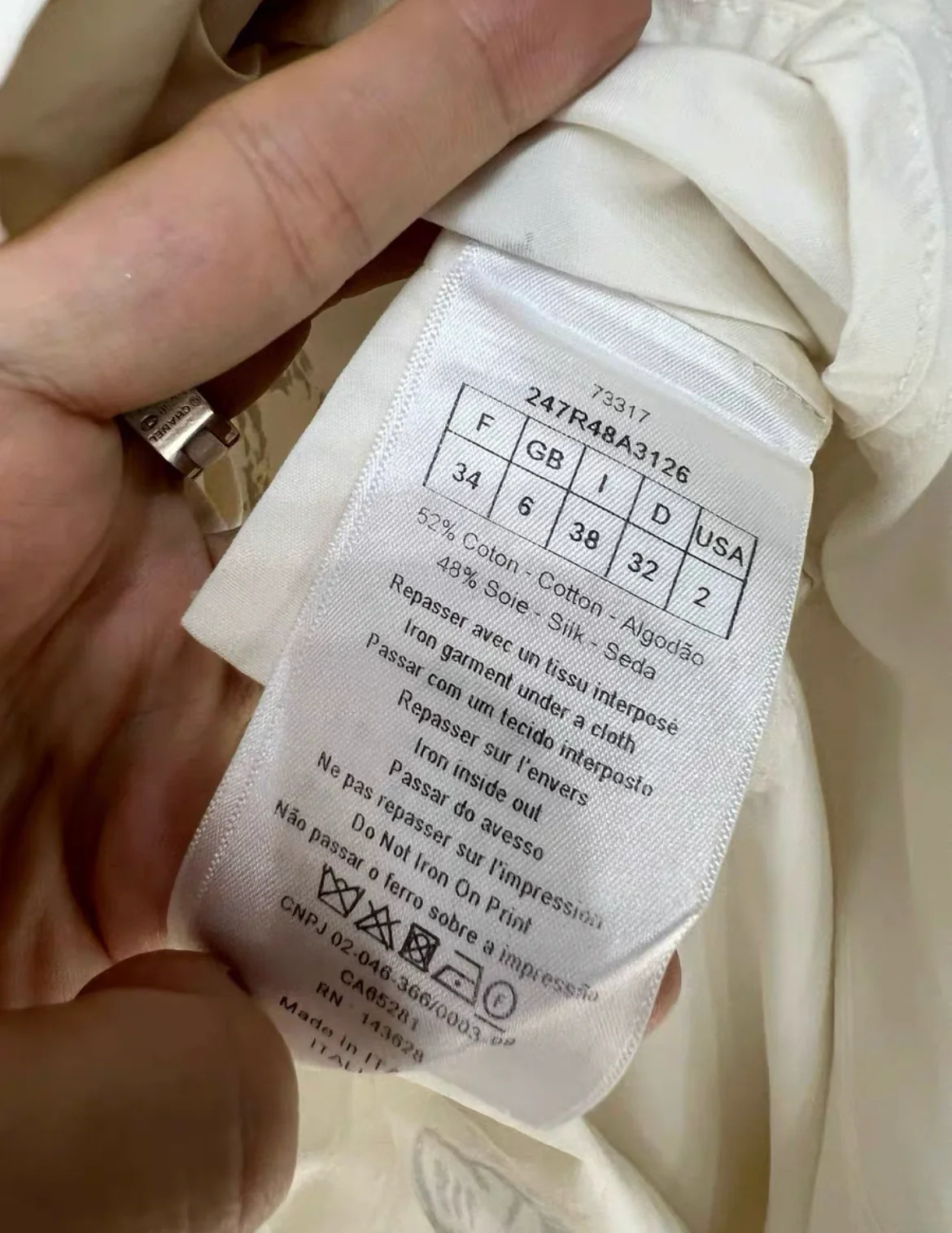 Dior 23SS shirt print dress size 34 - Image 4