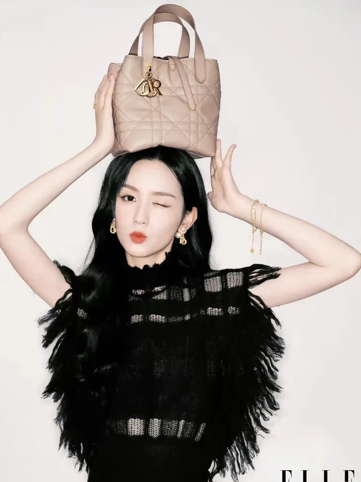 Dior black fringed plaid cape top - Image 6