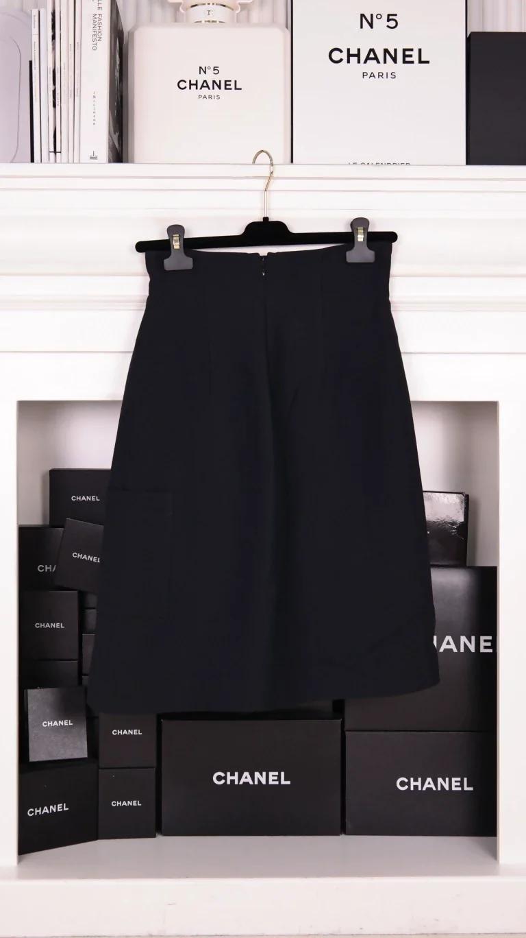 Dior Black Wool Skirt - Image 2