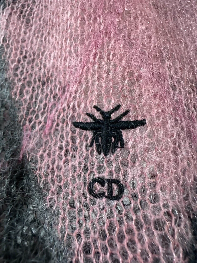 Dior pink Mohair Knit Sweater, - Image 2