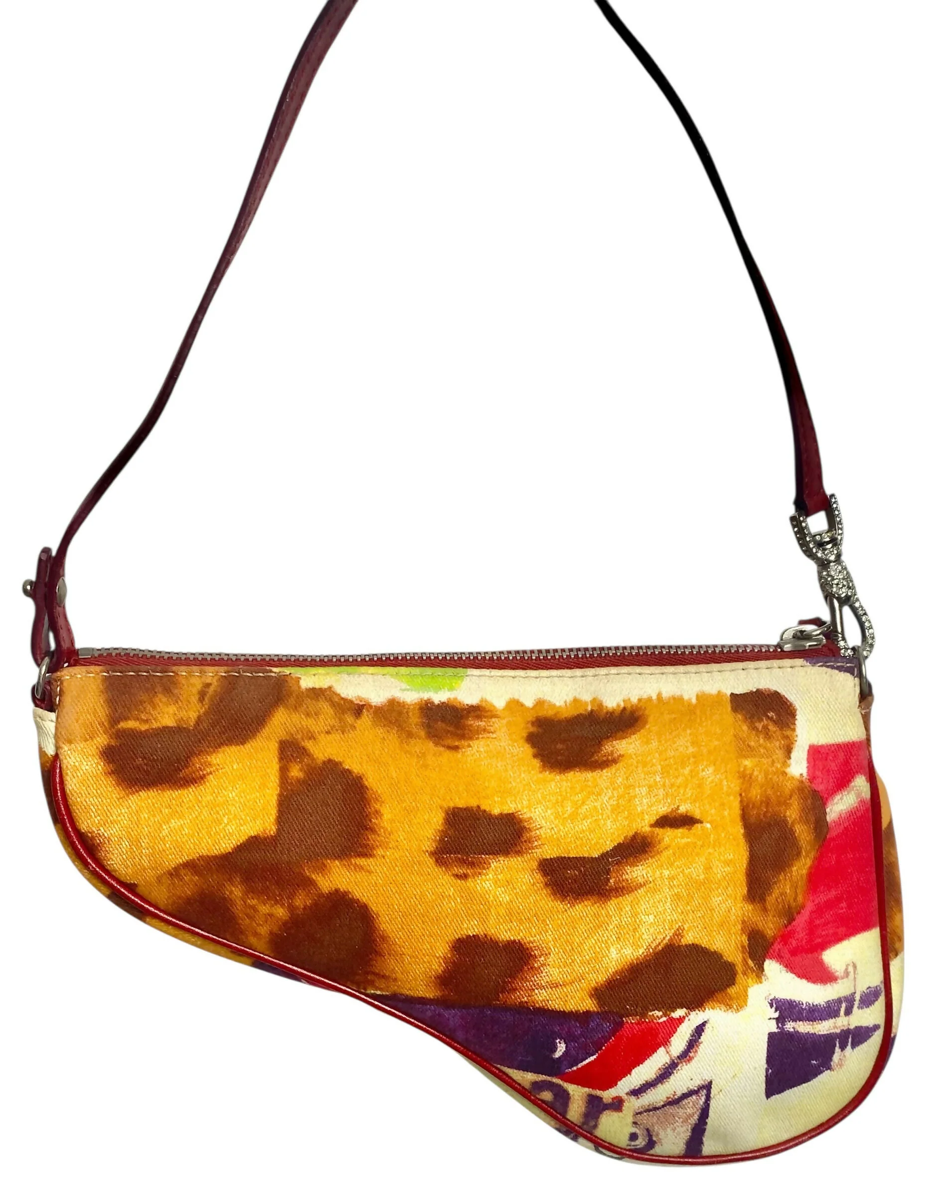 DIOR John Galliano Limited Edition Vintage Victim Crystal Small Saddle Bag - Image 7