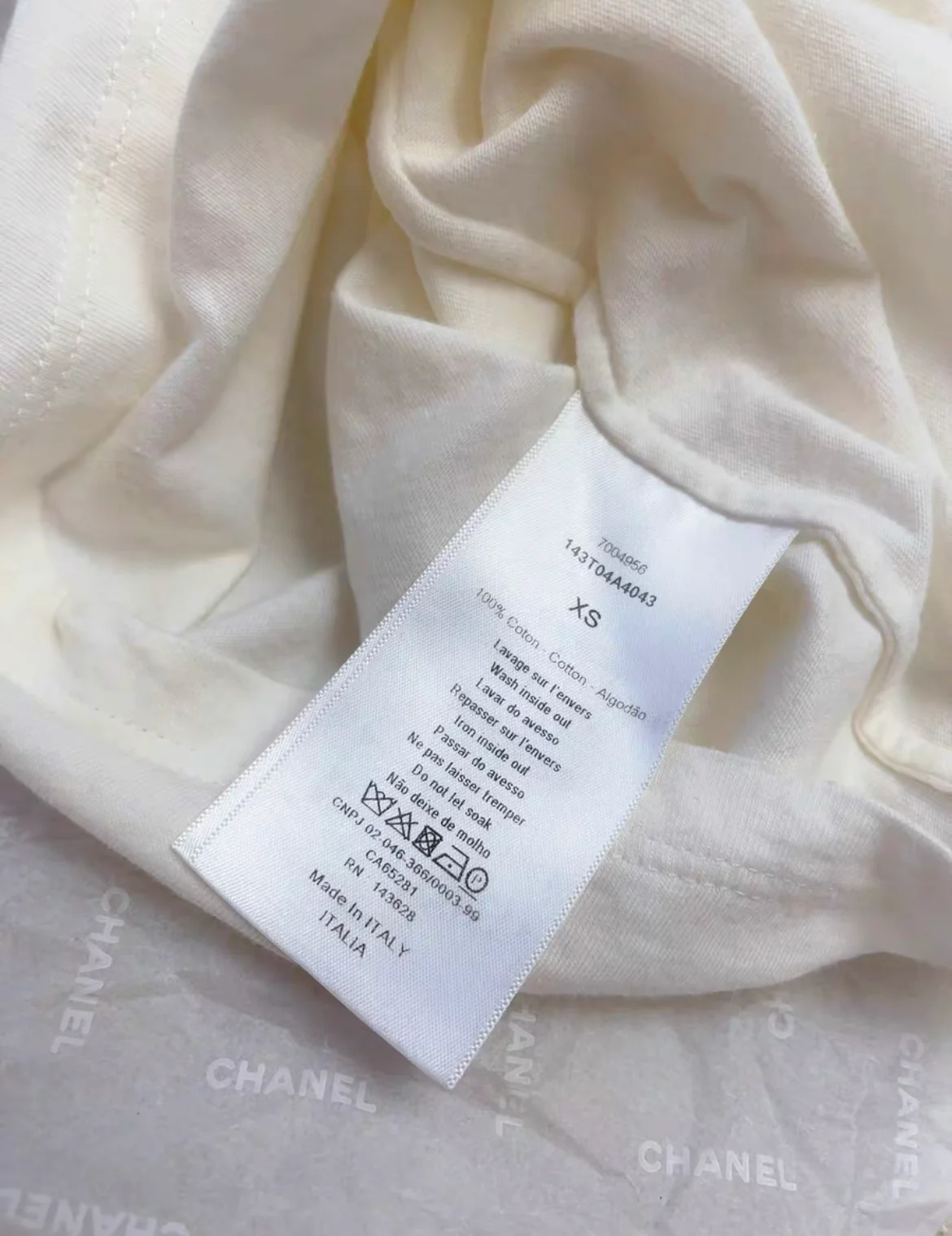 Dior T-Shirt White and Navy Blue Cotton Jersey size XS - Image 4