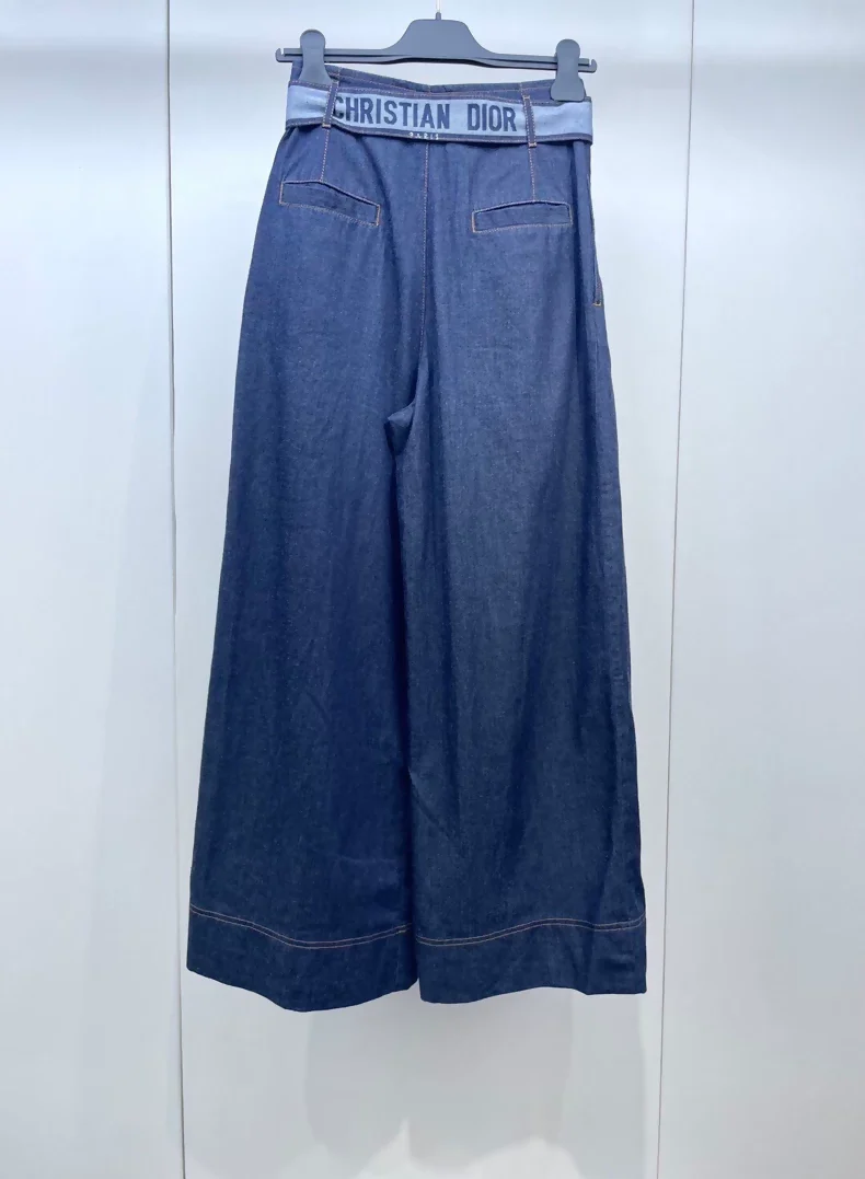 Dior wide-leg denim pants - Image 2