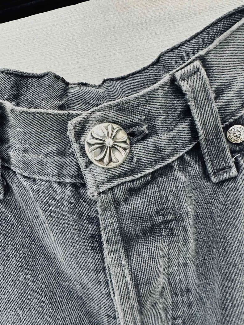 Chrome Hearts jeans purple and black/grey graffiti print - Image 3