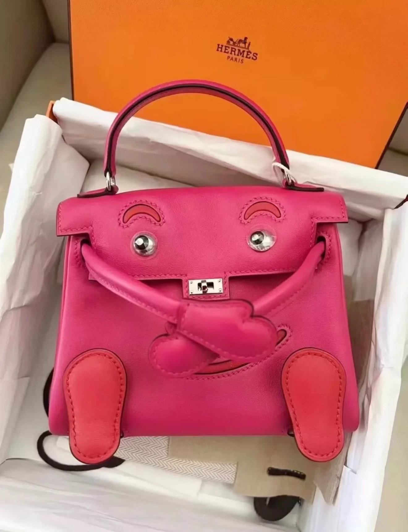 Hermes Kelly doll Mexican Pink Red brand new complete set - Image 3