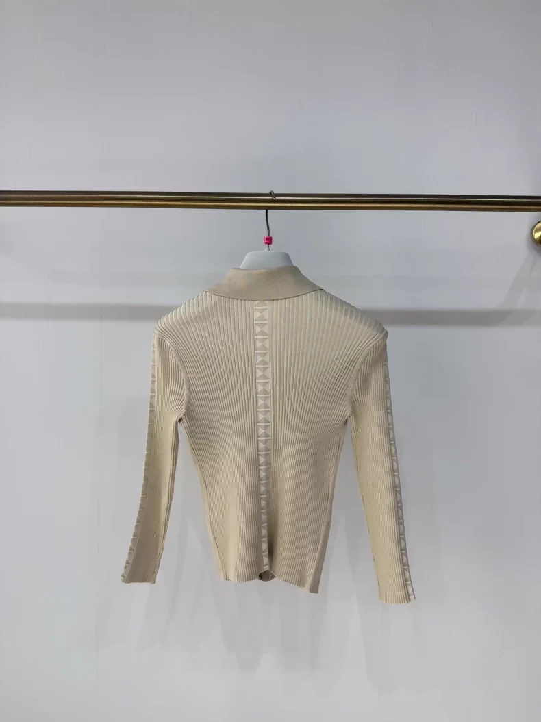 Hermes 2025 New Style Knitted Long-Sleeved Top - Image 3
