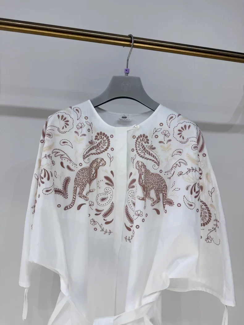 Hermes 2025 Spring/Summer new embroidered dress, - Image 2