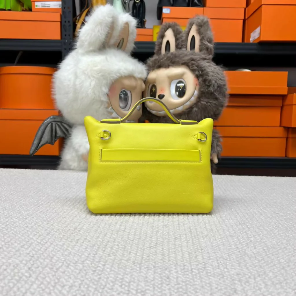 Hermès 24/24 Mini 9R Lime Yellow Evercolor palladium hardware - Image 2