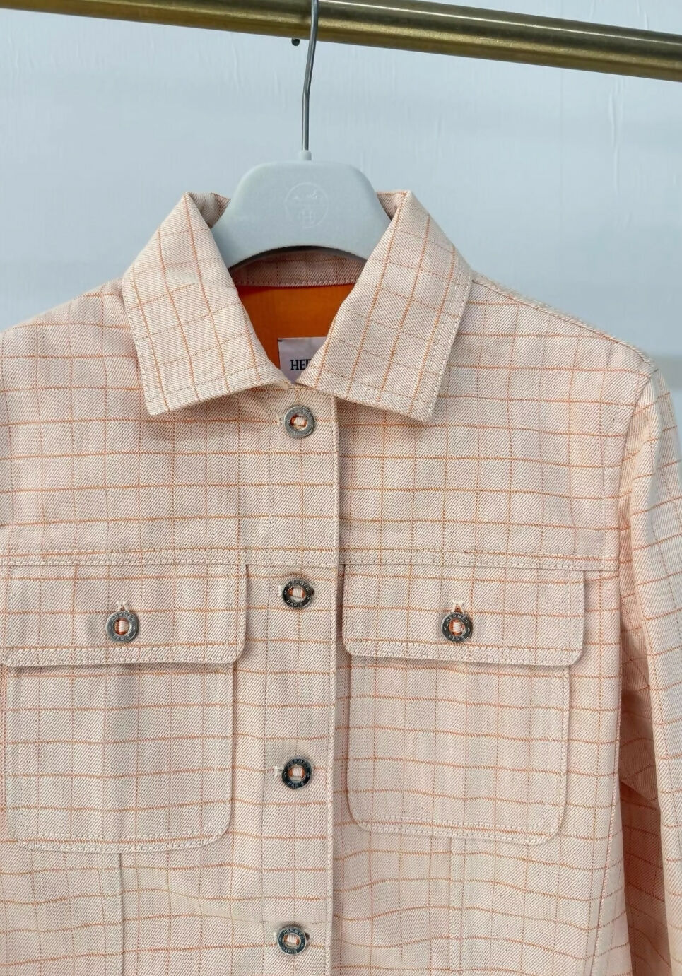 Hermes 25 autumn and winter orange denim jacket - Image 2