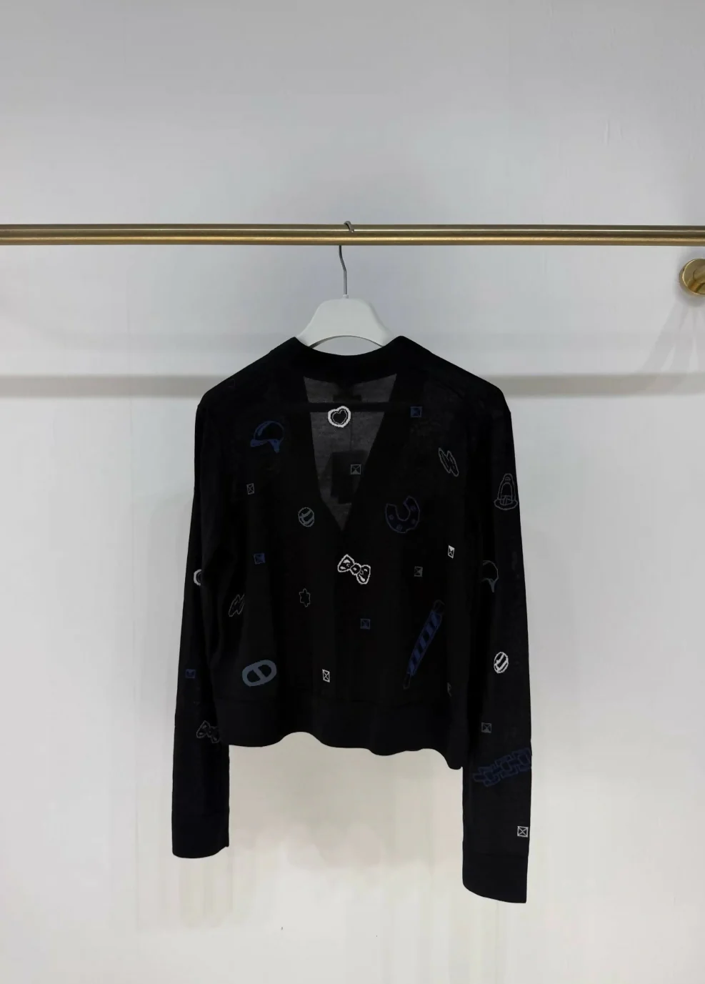 Hermes 25 Autumn/Winter black wool Cardigan - Image 3