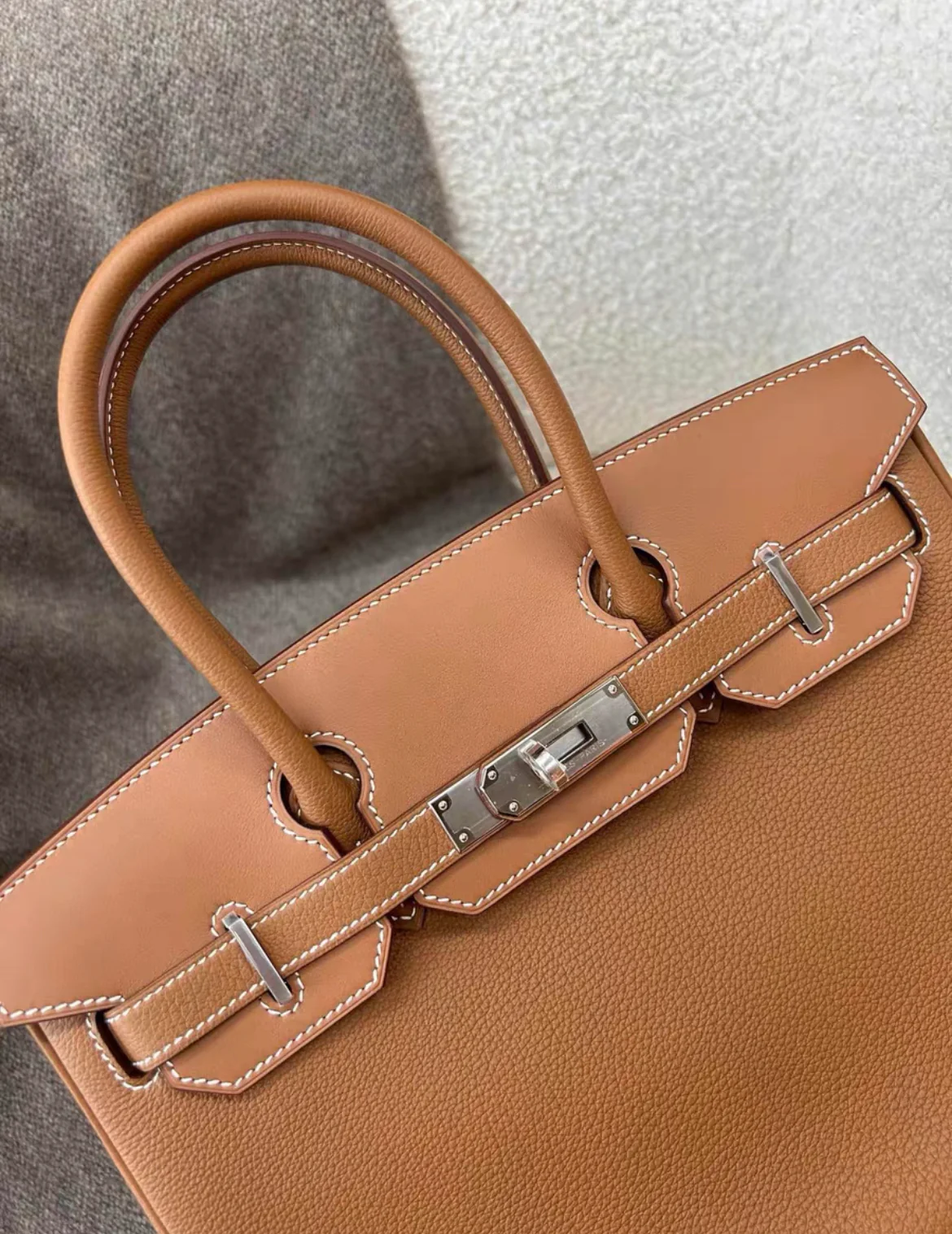 Hermès 3 En 1 Birkin 30 Gold Togo and Swift Palladium Hardware - Image 8