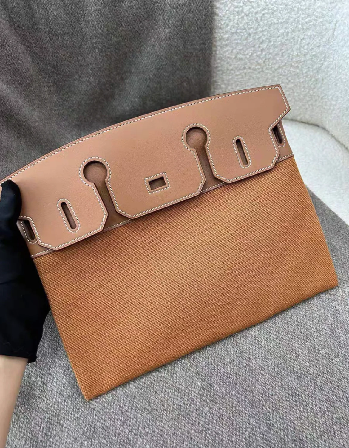 Hermès 3 En 1 Birkin 30 Gold Togo and Swift Palladium Hardware - Image 9