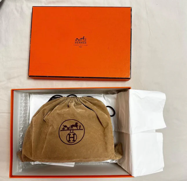 HERMES 80s KELLY 20 two Color’s Burgundy & Black Box Calf leather - Image 9