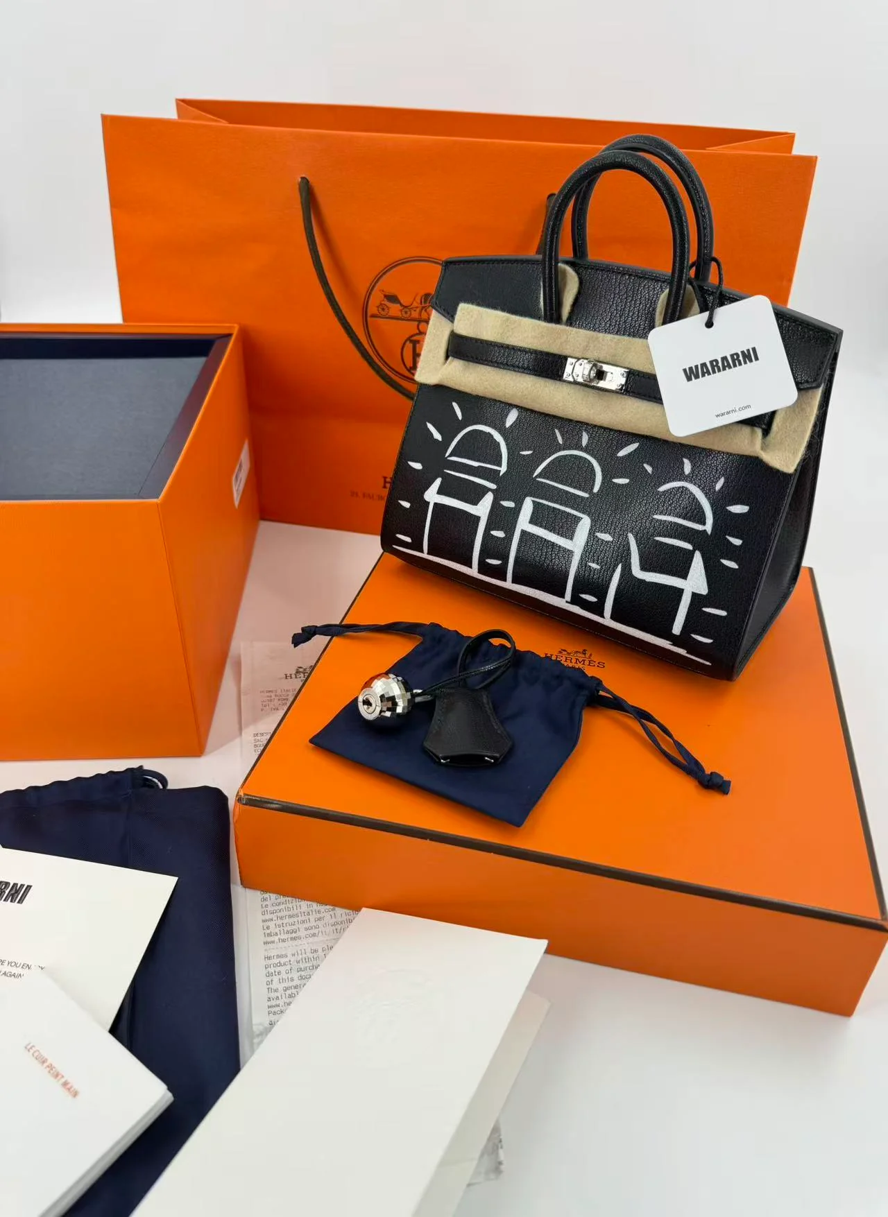 Hermès Birkin 20 Faubourg Disco – Veau Box Noir, Palladium Hardware - Image 4