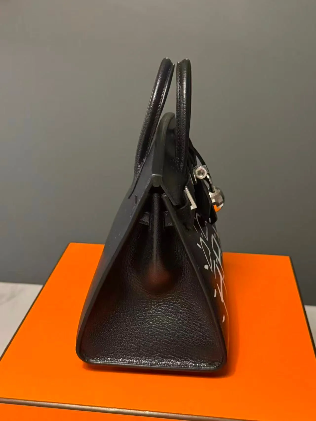 HERMÈS BIRKIN 20 FAUBOURG DISCO VEAU BOX NOIR PALLADIUM HARDWARE - Image 3