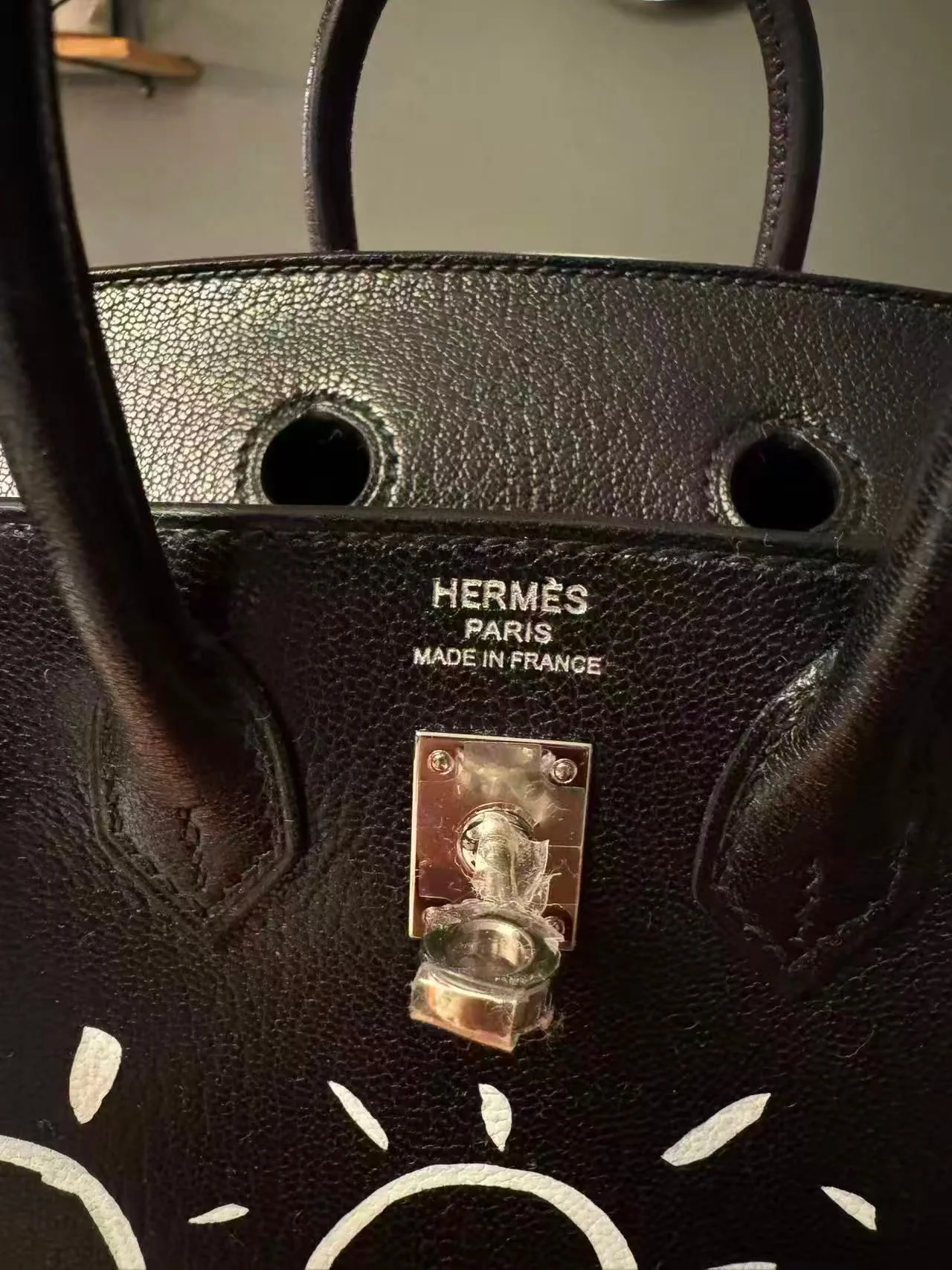 HERMÈS BIRKIN 20 FAUBOURG DISCO VEAU BOX NOIR PALLADIUM HARDWARE - Image 7