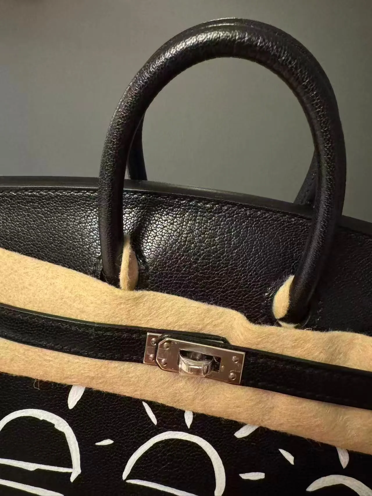 HERMÈS BIRKIN 20 FAUBOURG DISCO VEAU BOX NOIR PALLADIUM HARDWARE - Image 8
