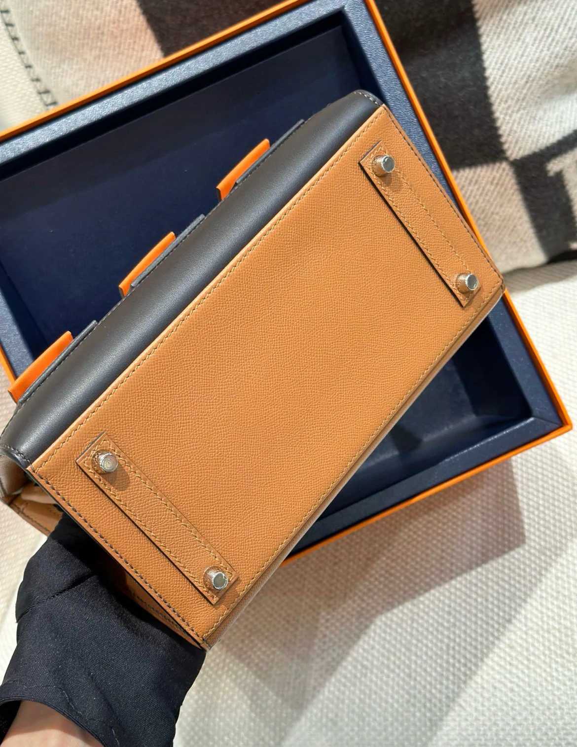 HERMÈS BIRKIN 20 SELLIER FAUBOURG HOUSE BROWN MATTE ALLIGATOR PALLADIUM HARDWARE - Image 5