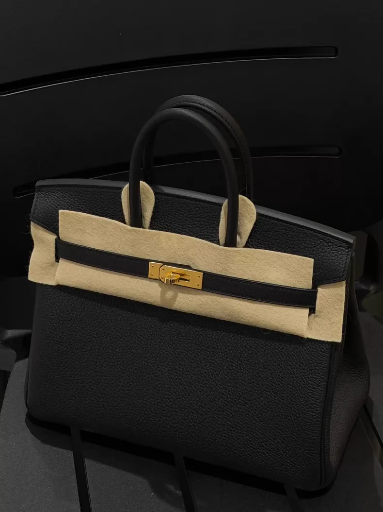 Hermes Birkin 25 Black Togo leather gold hardware