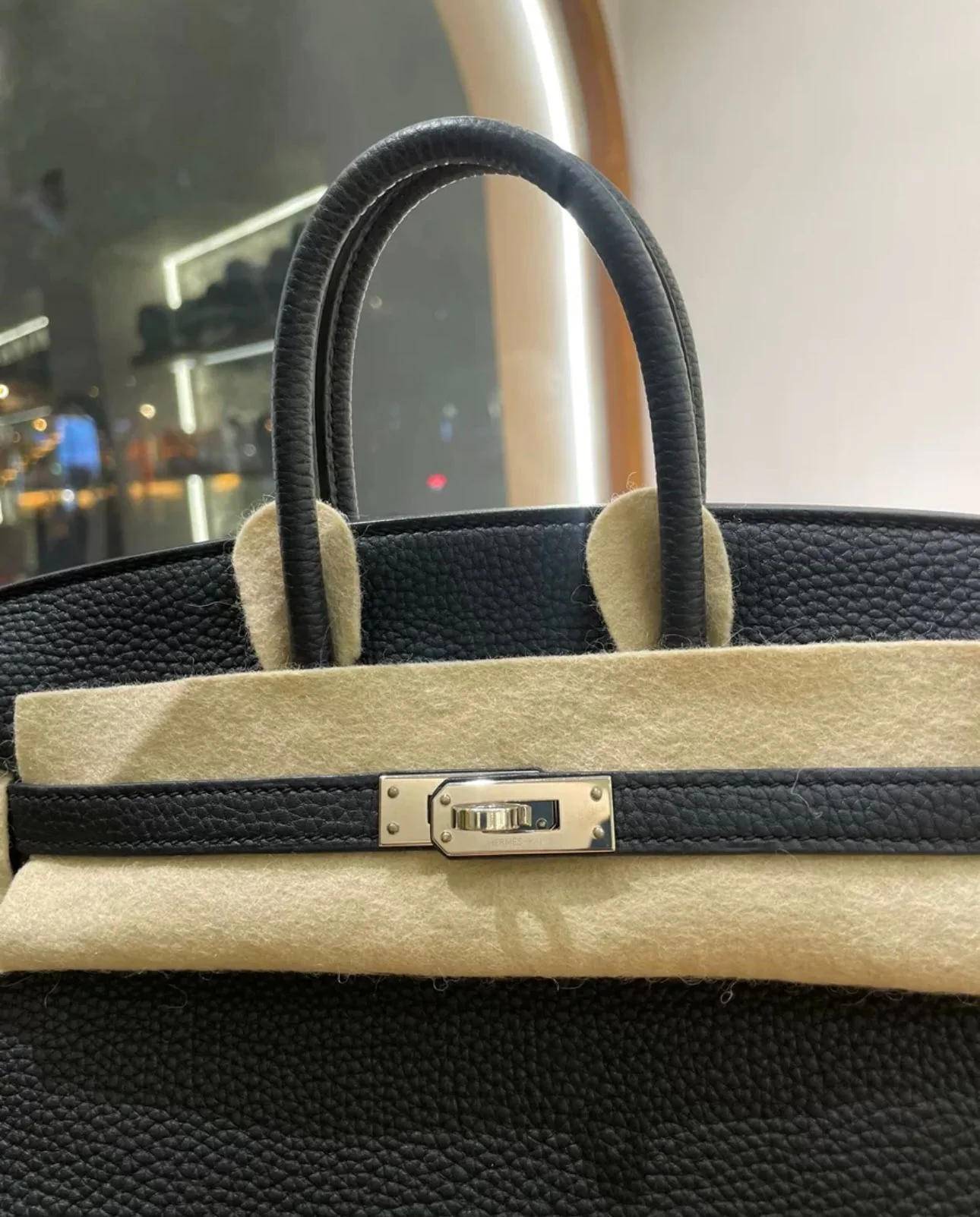 Hermès Birkin 25 Black Togo Leather Palladium Hardware - Image 5