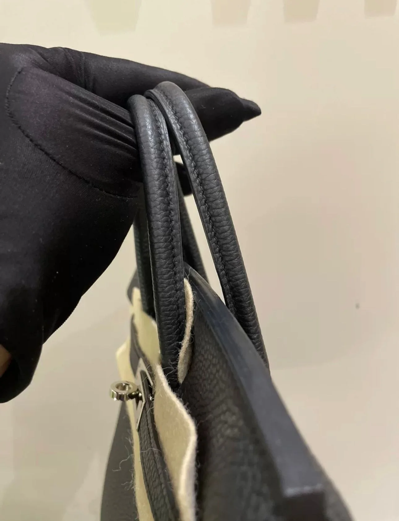Hermès Birkin 25 Black Togo Leather Palladium Hardware - Image 8