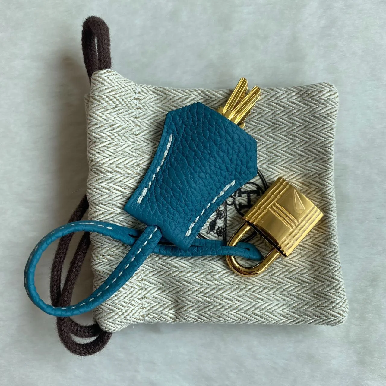 Hermes Birkin 25 blue jean Togo leather Gold hardware - Image 9