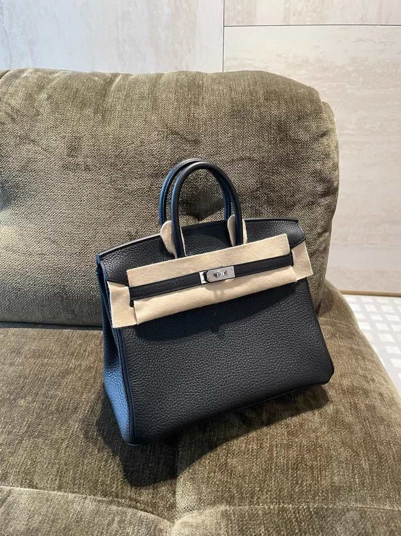 Hermes Birkin 25 black Togo leather palladium hardware - Image 2