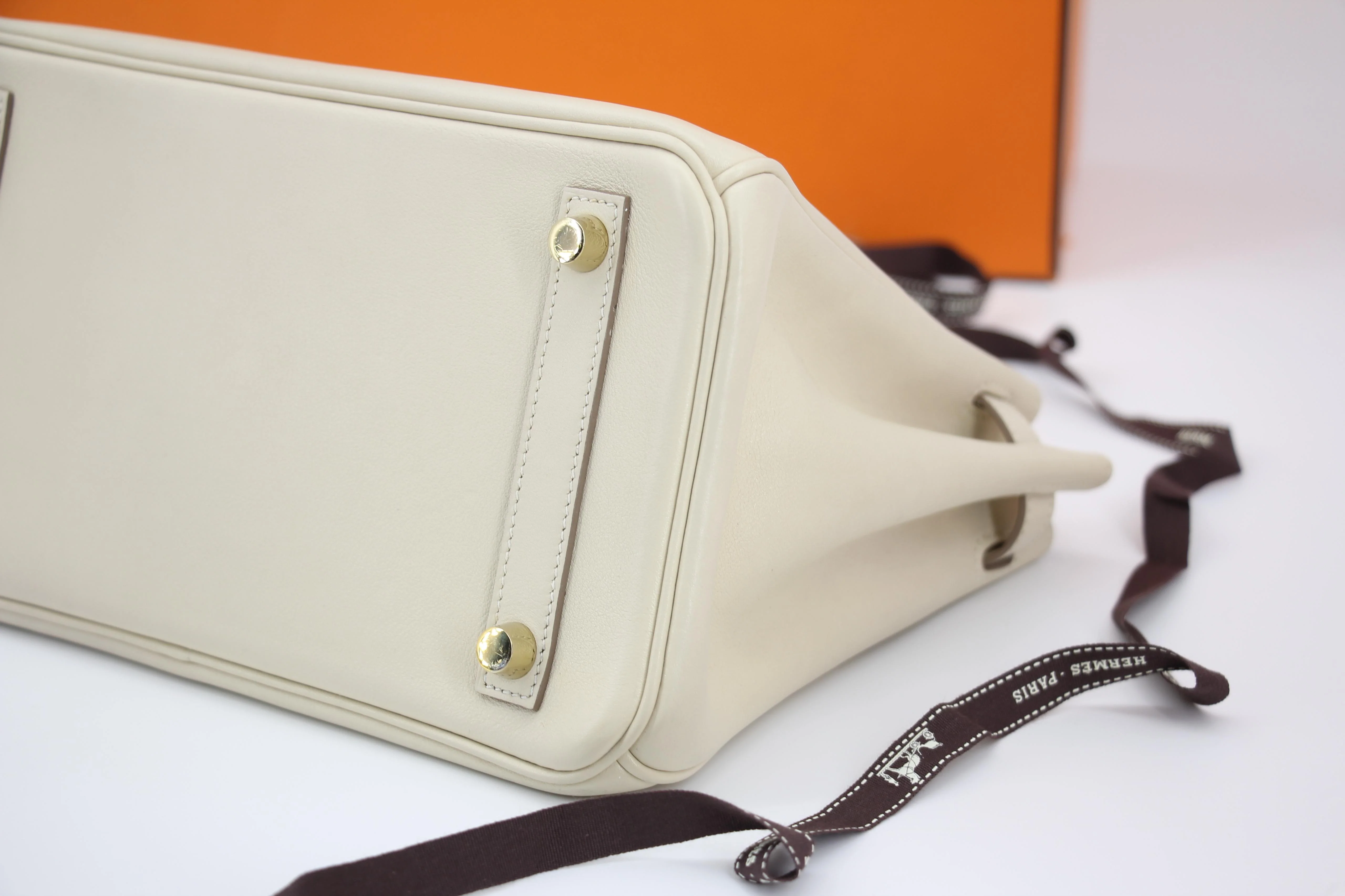 Hermes Birkin 25 Craie Swift leather gold hardware - Image 14