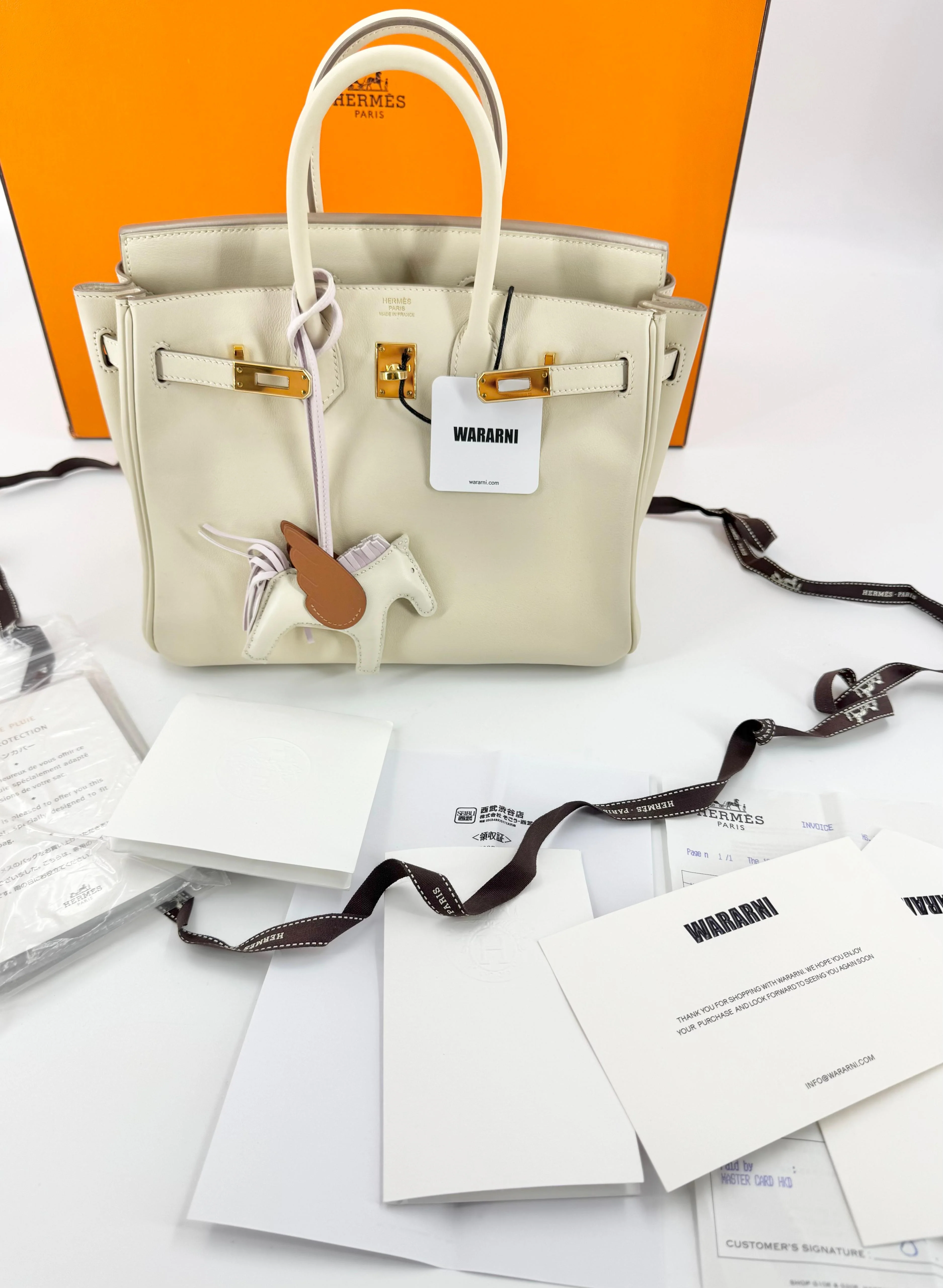 Hermes Birkin 25 Craie Swift leather gold hardware - Image 2
