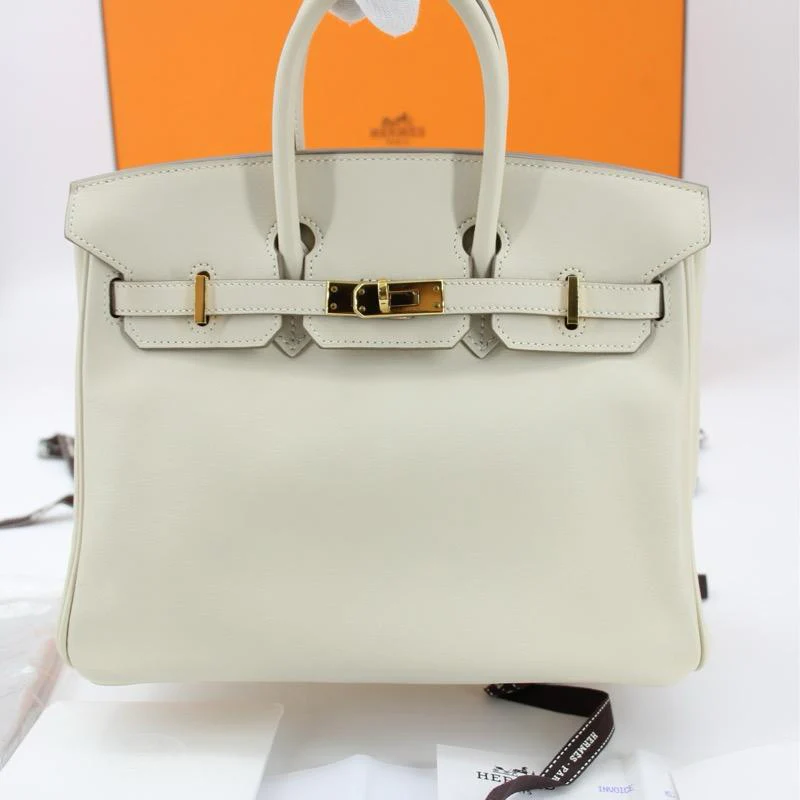 Hermes Birkin 25 Craie Swift leather gold hardware - Image 23