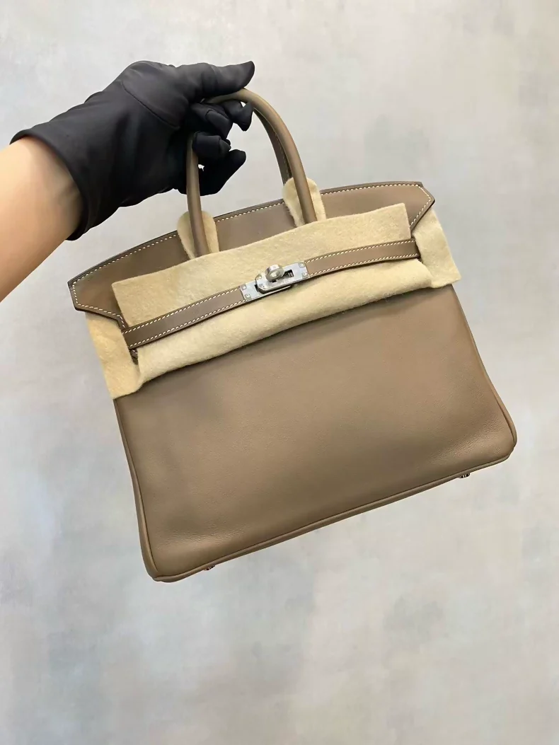 Hermes Birkin 25 elephant grey swift leather palladium hardware - Image 3