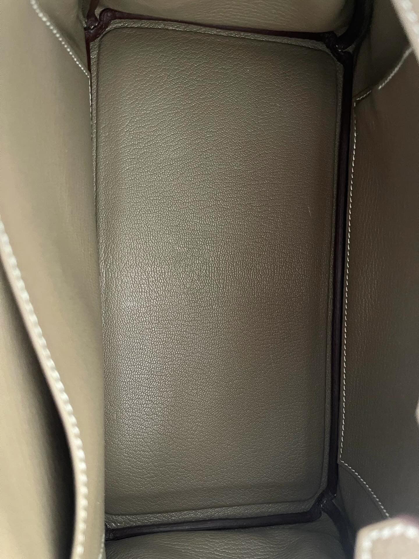 Hermes Birkin 25 Etoupe Togo Palladium Hardware stamp U full set - Image 3