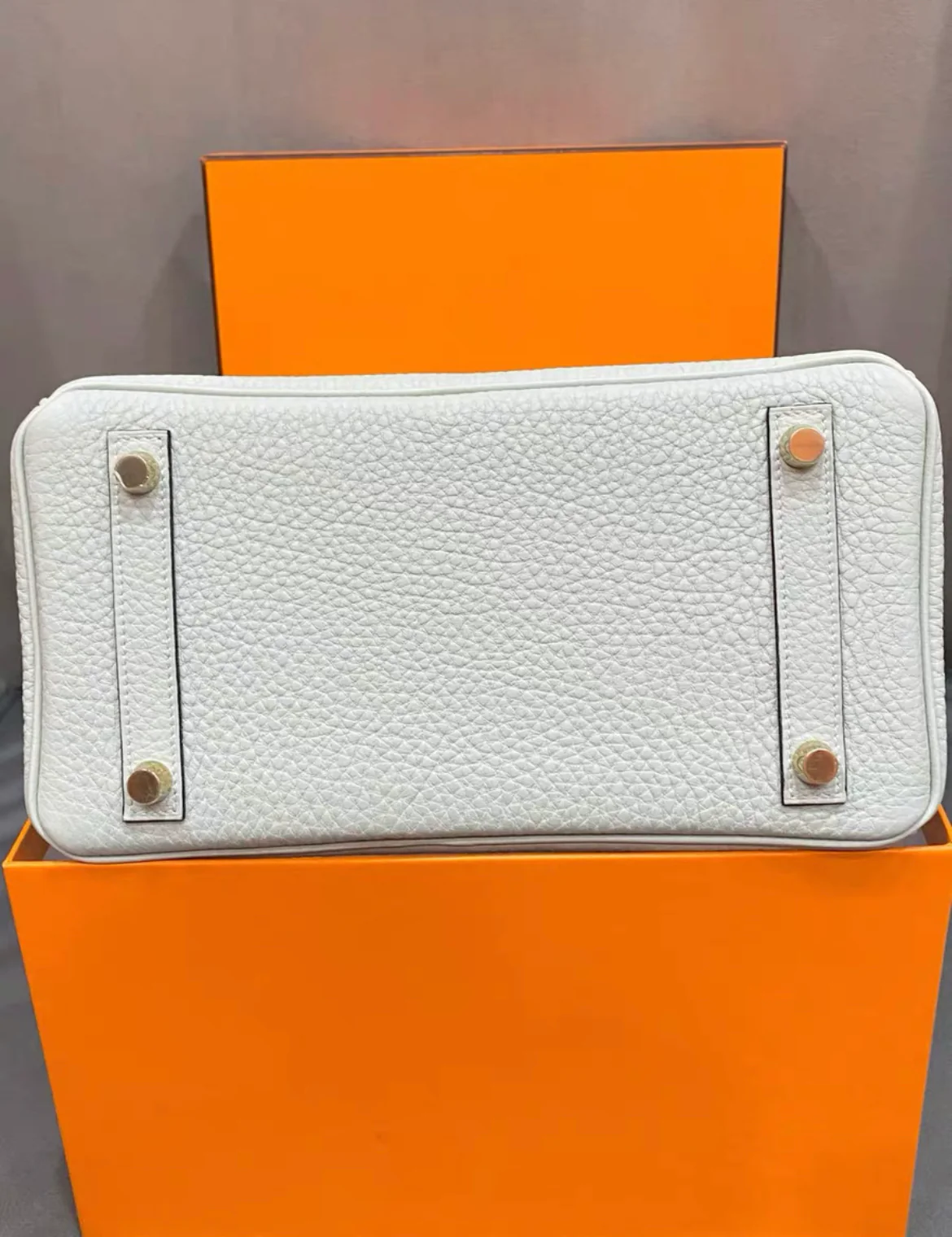Hermès Birkin 25 Gris Neve Togo GHW - Image 4