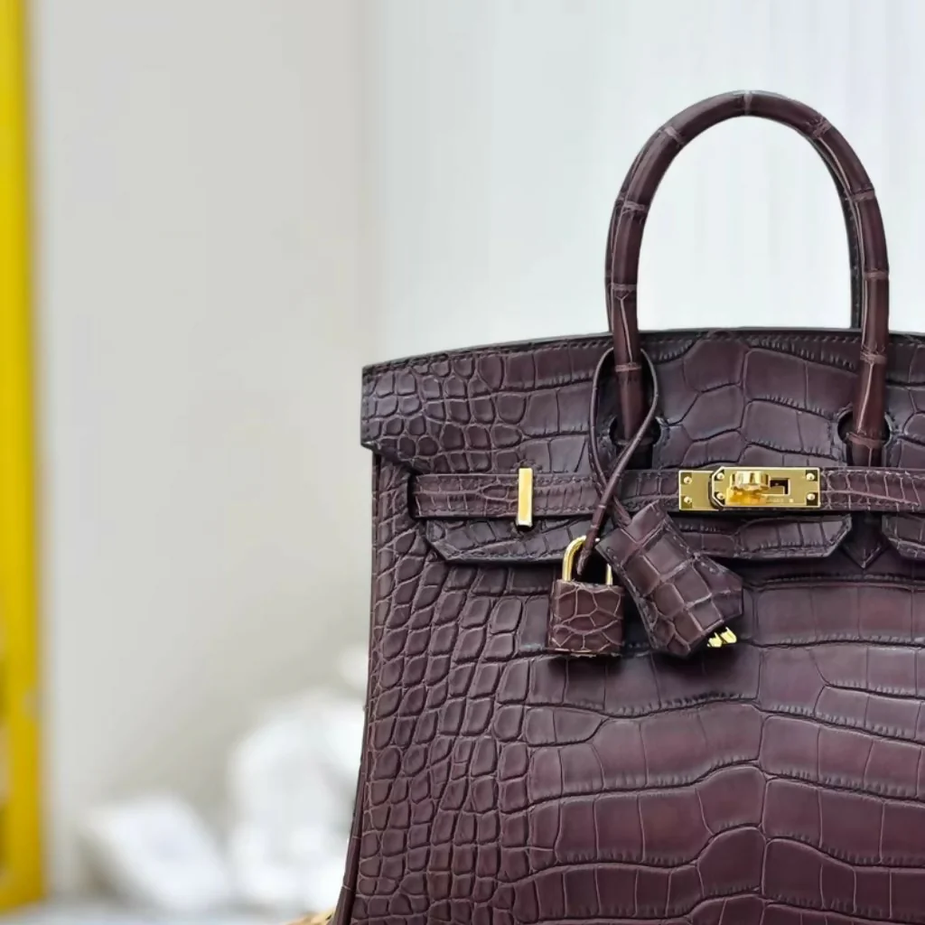Hermès Birkin 25 Havana Matte Crocodile with Gold Hardware - Image 4