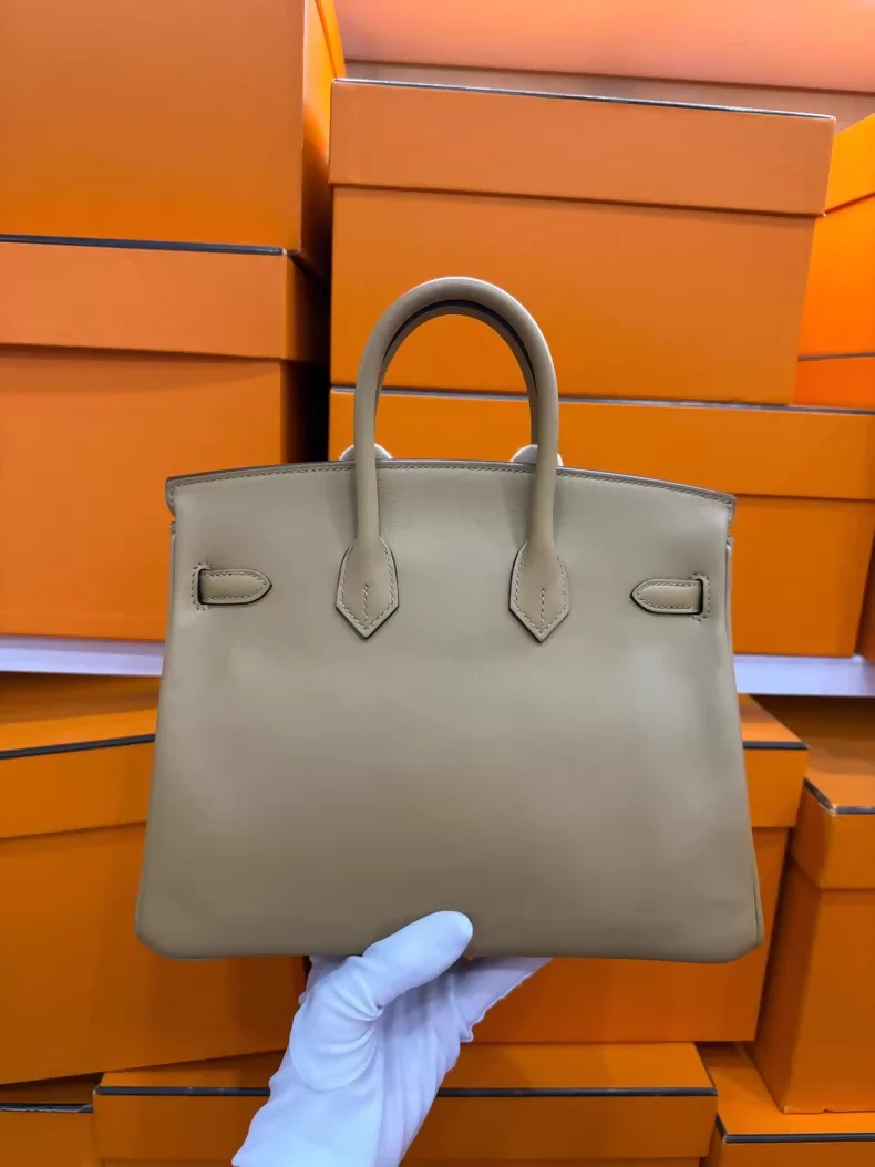 Hermes Birkin 25 In Out Biscuit Swift leather palladium hardware - Image 3
