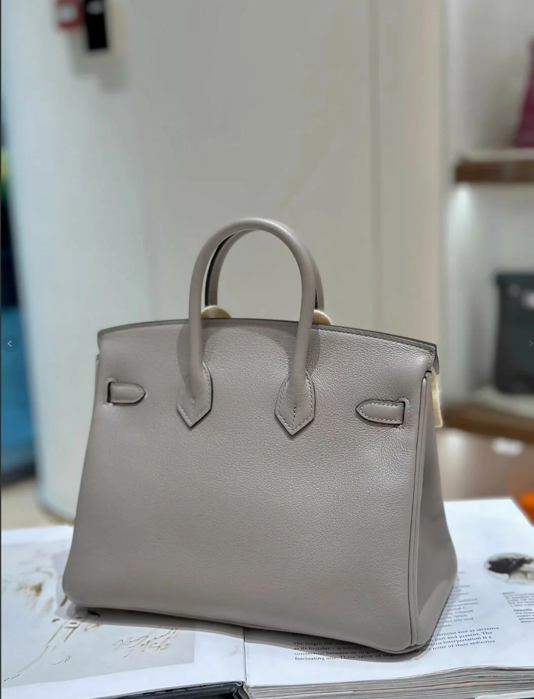 Hermes Birkin 25 M8 Gris Asphalt Gold Hardware - Image 2
