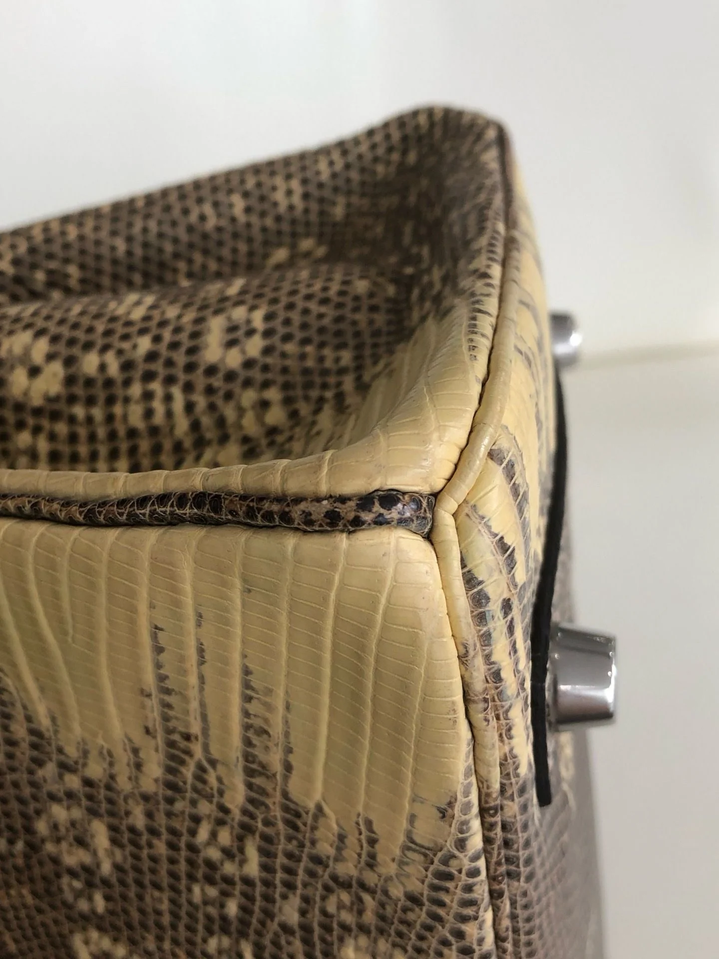 Hermès Birkin 25 Ombre Varanus Salvator Lizard Palladium Hardware - Image 8