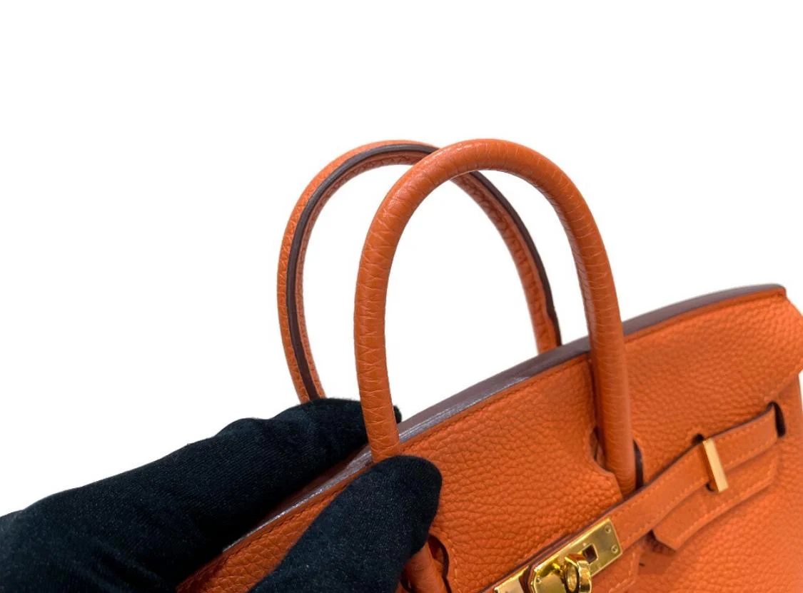 Hermes Birkin 25 Orange Togo Leather Gold Hardware - Image 4